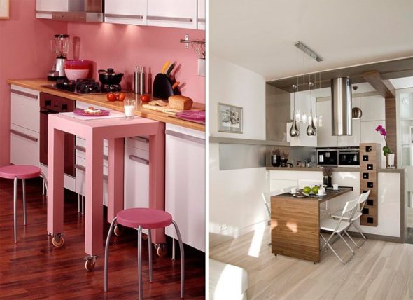tavolo estraibile all'interno