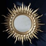 specchio baguette rotonda a forma di sole