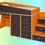 Letto a soppalco per bambini Vesna 2a