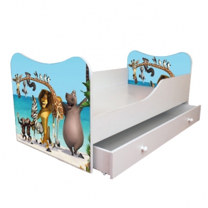 Letto per bambini con cassetti 160 80 Madagascar