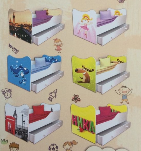 Letto per bambini con cassetti e materasso 160 80