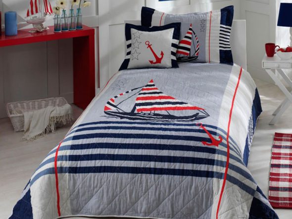 Copriletti per bambini in stile nautico
