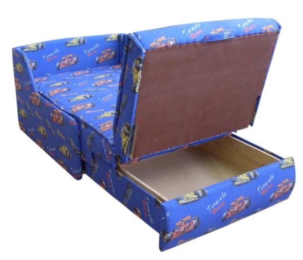 Poltrona letto per bambini senza braccioli