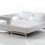 divano letto con materasso ortopedico bianco