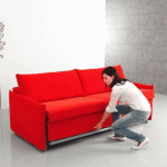Divano trasformabile rosso