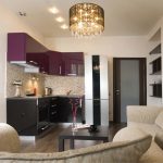 Progetto cucina con divano moderno