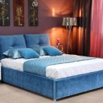 letto matrimoniale blu