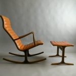 sedia con poggiapiedi di design