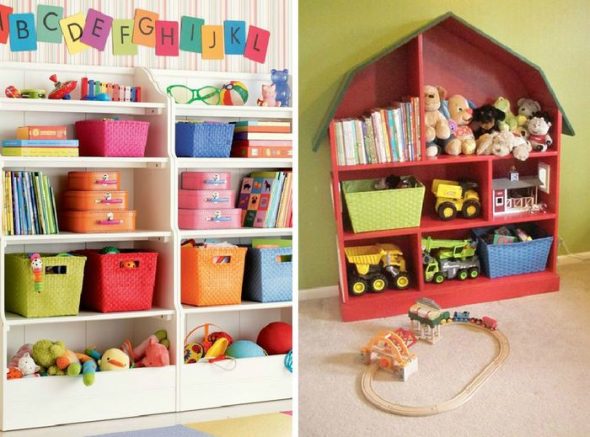 Sistemi di contenimento colorati e originali per la cameretta dei bambini