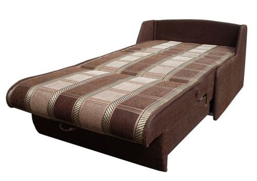 Poltrona letto senza braccioli marrone