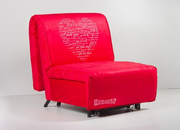 Poltrona letto rossa