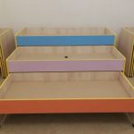 Letto a 3 livelli in betulla nordica
