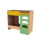 Letto a castello per bambini in truciolato laminato per la scuola materna
