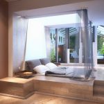 podio con letto matrimoniale