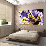Un dipinto delicato e stimolante per la camera da letto