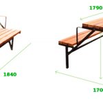 Materiale per panca pieghevole