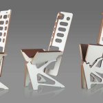 Sedia pieghevole in compensato per la cucina
