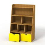 Scaffale per giocattoli con cassetti
