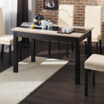 Tavolo da cucina con vetro, allungabile