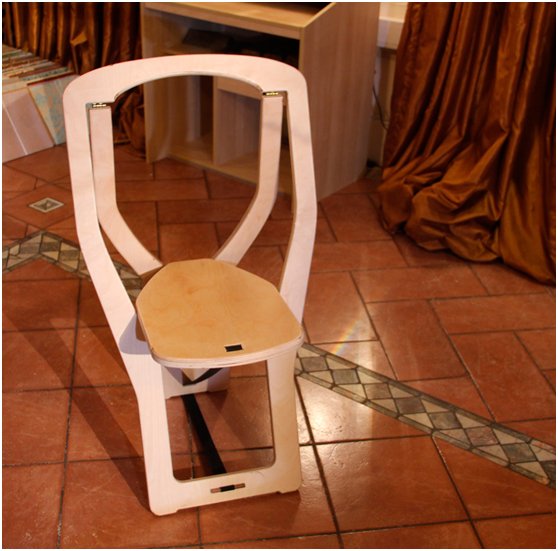 sedia da giardino in compensato