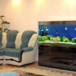 Supporto per acquario all'interno della casa