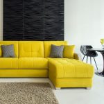 divano letto ortopedico giallo