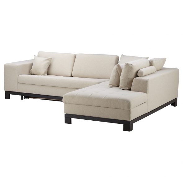 Divano letto angolare con modulo contenitore
