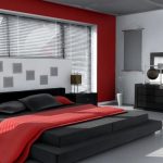 camera da letto nera e rossa