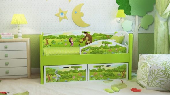 letto per bambini luminoso