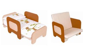 poltrona letto per bambini con sponde