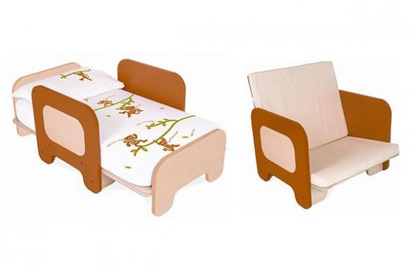 poltrona letto per bambini con sponde