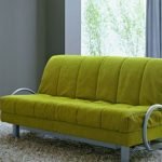 divano a fisarmonica verde