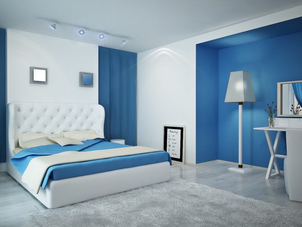 letto bianco in camera da letto