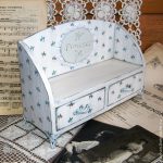 cassettiera per decoupage di cosmetici