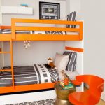 letto a castello arancione