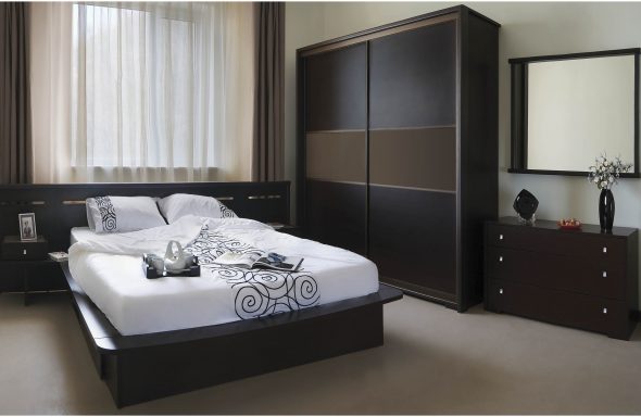 letto matrimoniale nero