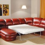divano letto pieghevole francese in pelle