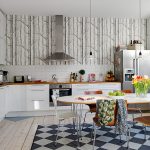 cucina sala da pranzo interni moderni, eleganti e accoglienti