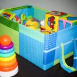 Scatola per giocattoli in cartone fai da te
