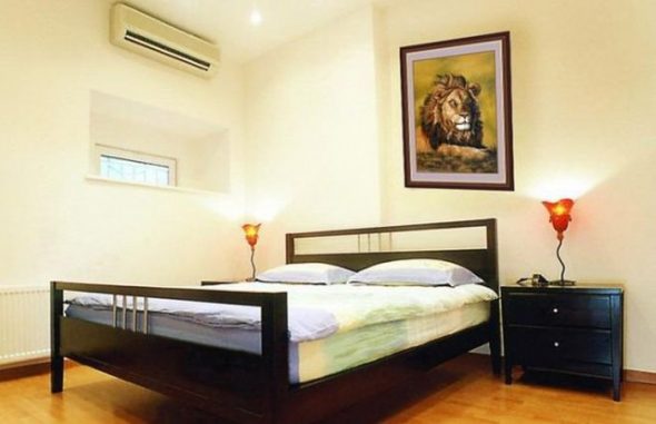 il dipinto può essere appeso in camera da letto sopra il letto