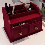 cassettiera cosmetica bordeaux