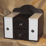 cassettiera cosmetica bicolore