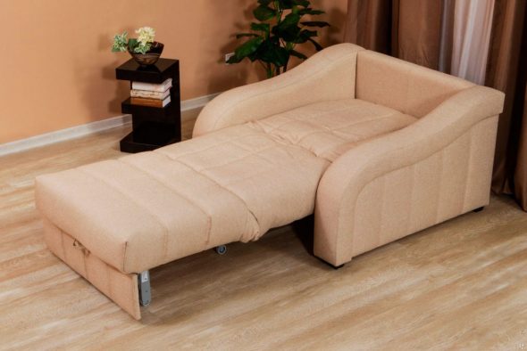 poltrona letto beige