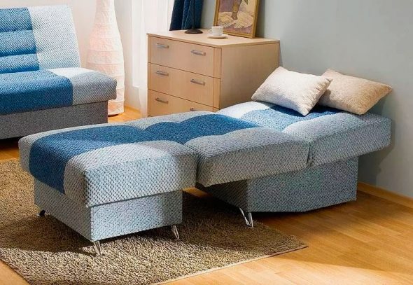 poltrona letto blu