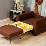 poltrona letto marrone