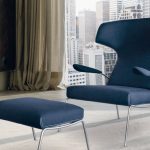 poltrona inglese blu