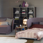 poltrona letto lilla