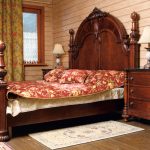 Letto matrimoniale in mogano