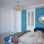 letto matrimoniale bianco blu