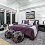 letto matrimoniale viola